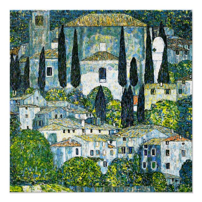 Pôster Klimt - Igreja em Cassone (Frente)