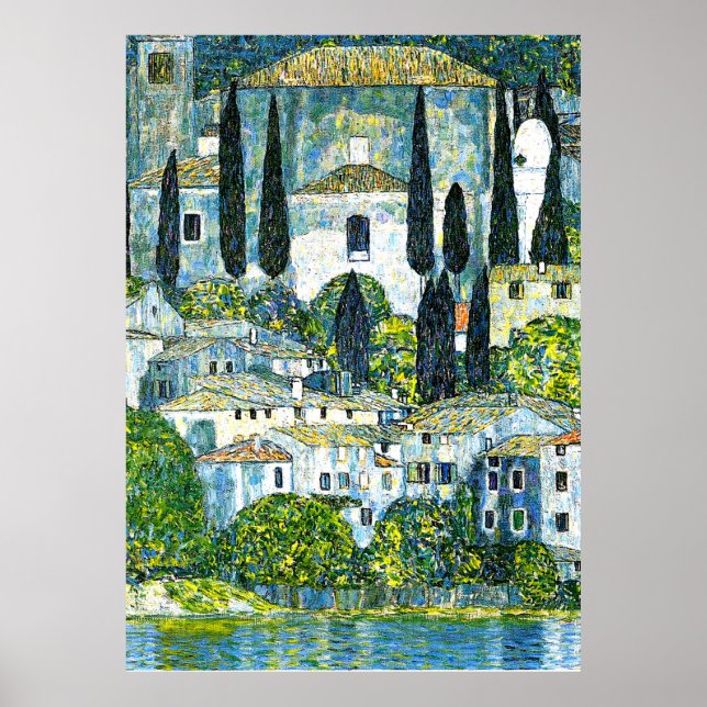 Pôster Klimt - Igreja em Cassone (Frente)