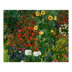 Pôster Klimt: Jardim de Flores Mouse Pad