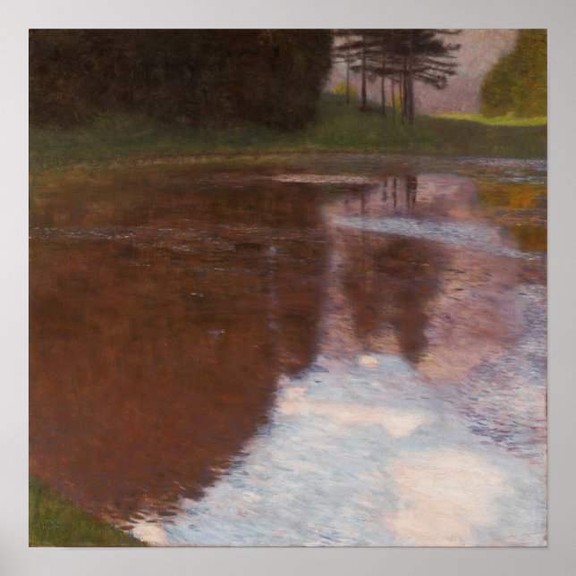 Poster Klimt - Lagoa Tranquila (Frente)