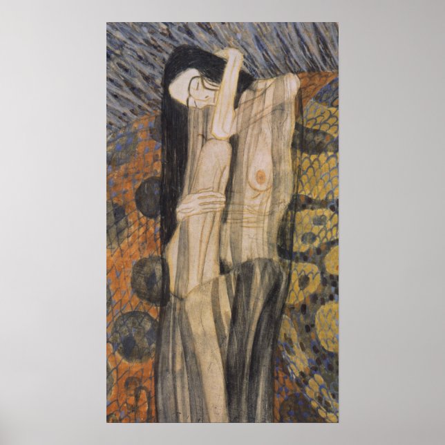 Poster Klimt - Sofrimento Iminente (Frente)