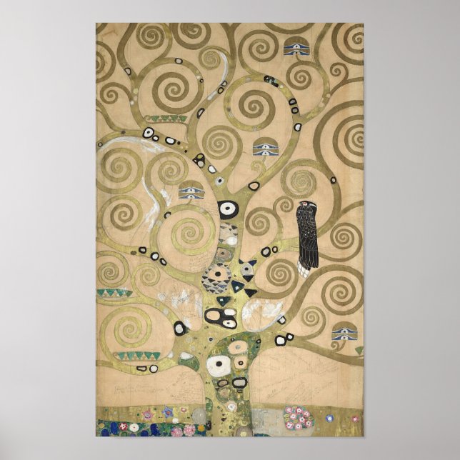 Poster Klimt "Tree of Life" (Lebensbaum) — Stoclet Frieze (Frente)