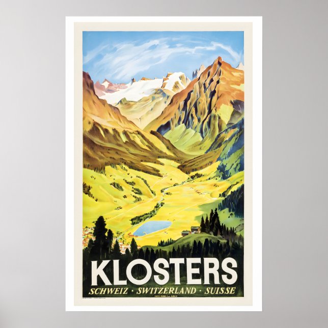 Poster Klosters Alpine Resort Village Graubünden (Frente)