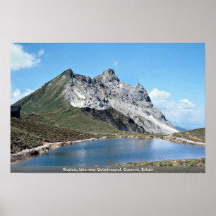 Pôster Klosters, lago perto de Gotsshnagrat, Casanna, Gr