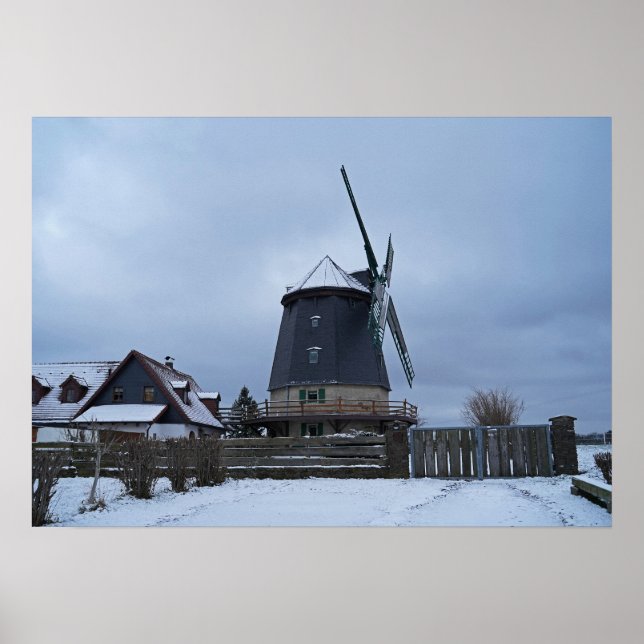 Poster Knappmühle im Winter (Frente)