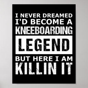 Poster Kneeboarding Masculino Engraçado