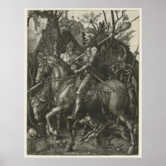 POSTER KNIGHT, MORTE E MORTE POR ALBRECHT DÜRER