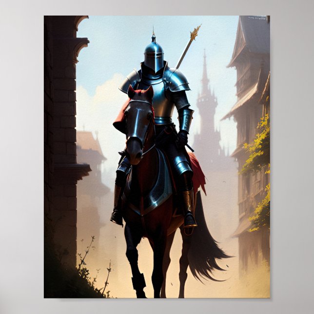 Poster Knight on Horseback (Frente)