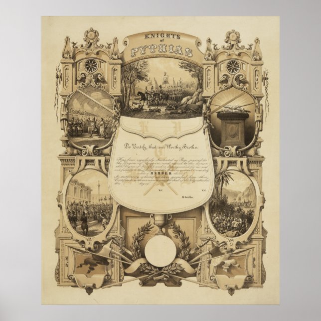 Poster Knights of Pythias by James Fuller Queen (Frente)