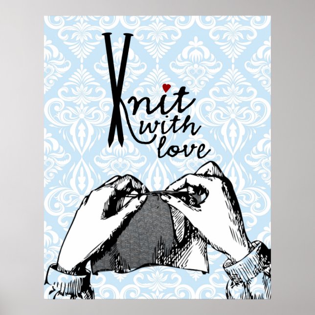 Poster Knit com amor (Frente)