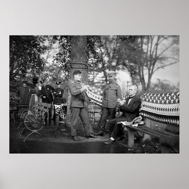 Pôster Knitting Patriótico WW1, 1910 (Frente)