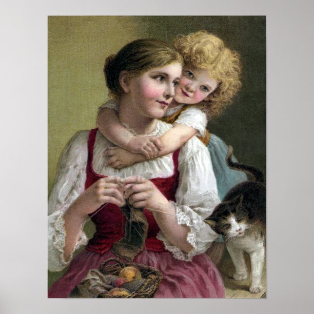 Poster Knitting with Sweet Distractions (Frente)