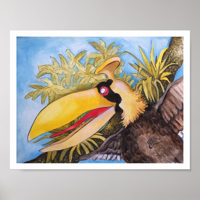 Poster "Knock Knock Bird" Art by Mike Quinn (Frente)