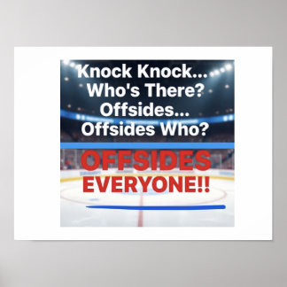 Poster Knock Knock Offled Hockey