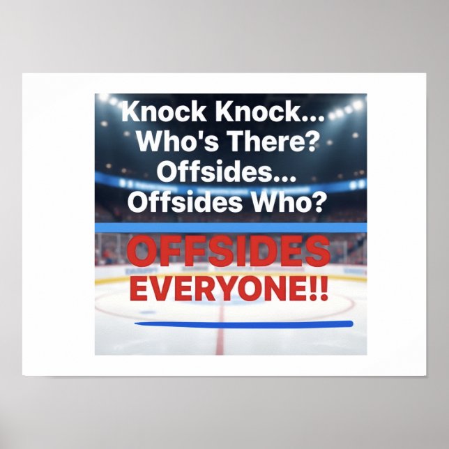 Poster Knock Knock Offled Hockey (Frente)