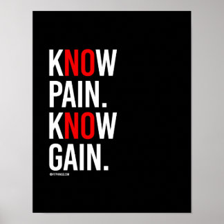 Poster Know Dain Know Gain - Malhação de treinamento -.pn