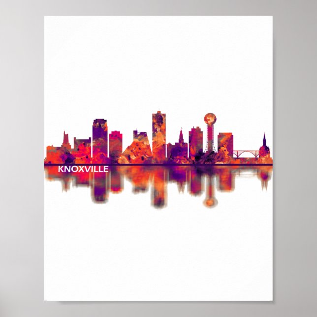Poster Knoxville Tennessee Skyline (Frente)