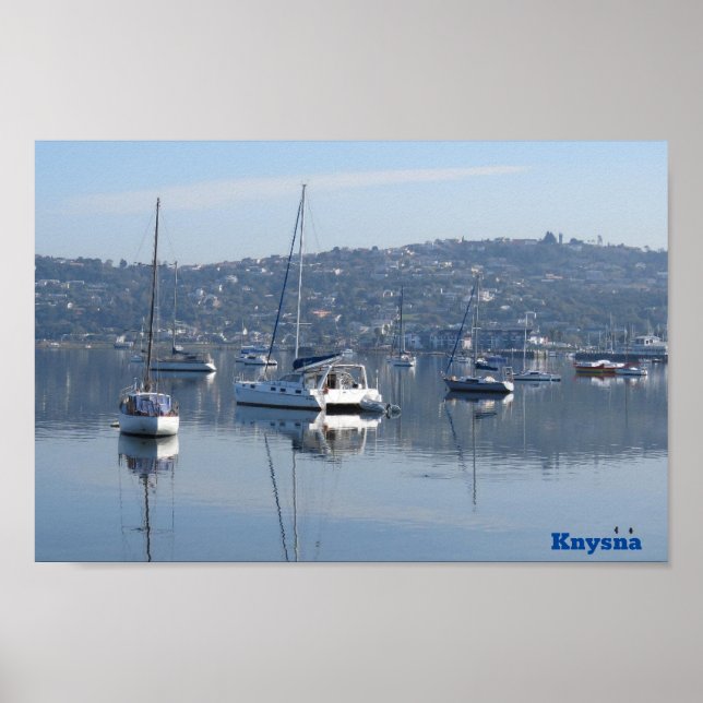 Poster Knysna Boats Water (Frente)