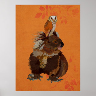 POSTER KOALA BEAR & OWL