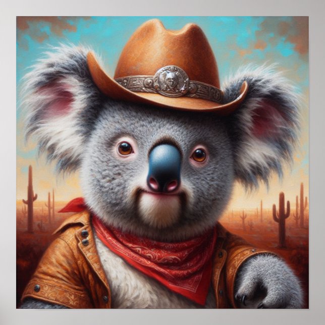 Poster Koala Cowboy (Frente)