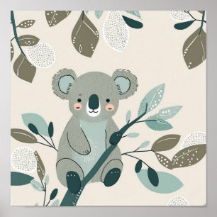 Poster Koala Cuteness Nursery