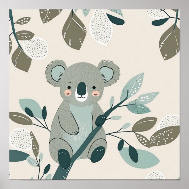 Poster Koala Cuteness Nursery (Frente)