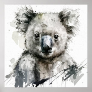 Poster Koala Retrait Animal Painting Willife Outdoor