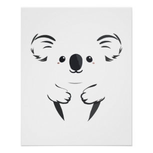 Pôster Koala Vetor Art Animal Modern Urban City Graphic