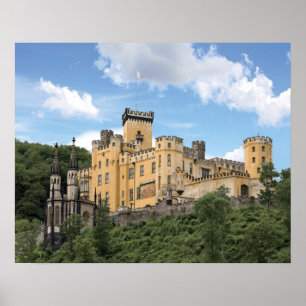 Poster Koblenz, Alemanha, Castelo Stolzenfels, Schloss