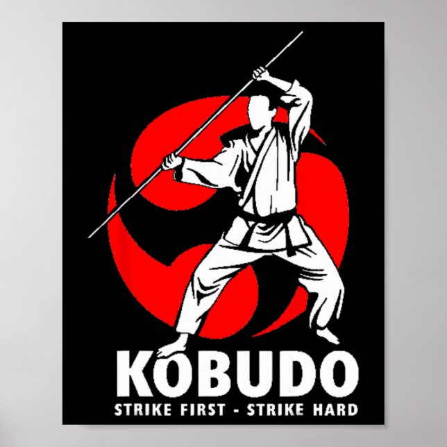 Poster Kobudo Martial Arts Weapons Training Dojo  (Frente)