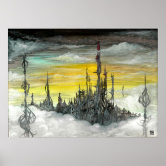 Pôster Koch City Oil on Gesso Conselho por Toby Mikle