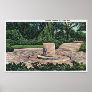 Poster Kodak estaciona a vista do memorial de Eastman