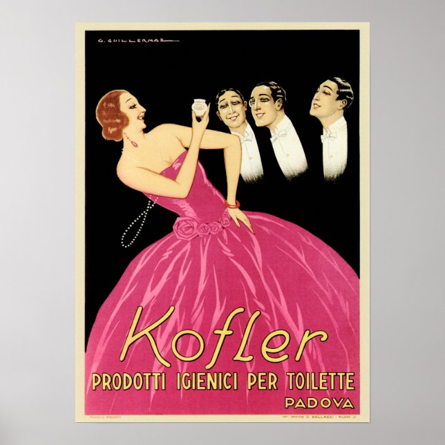 Poster KOFLER - Anúncio de Creme de Perfume de Cosméticos (Frente)