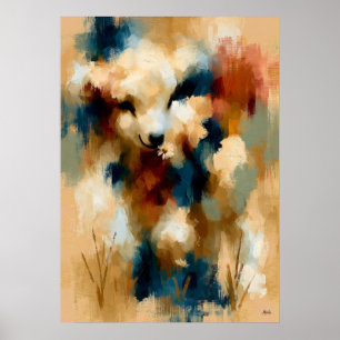 Poster Kohitsuji Daisy Abraça Cute Baby Lamb Kawaii Arte