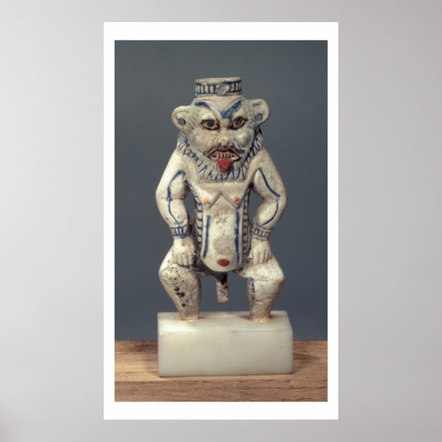 Poster Kohl Pot, depicting the Egyptian household god Bes (Frente)