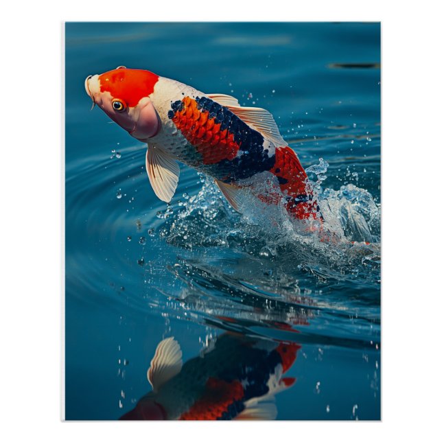 PÔSTER KOI FISCH WATERCOLOR (Frente)