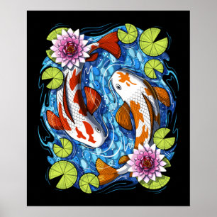 Poster Koi Fish Japonês
