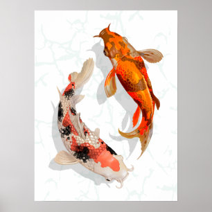 Poster Koi Pond Japonês