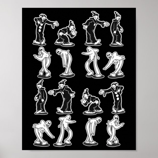 Poster Koko O Fantasma Palhaço Estranho Dois Passos Dança (Frente)