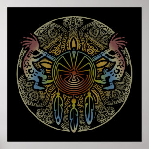 Poster Kokopelli Duo - Homem No Maze - Dreamcatcher 1