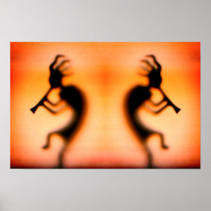 Poster Kokopelli Espelho de Boas Momentos Abstrato