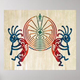 Poster KOKOPELLI/HOMEM NO LABIRINTO + suas ideias