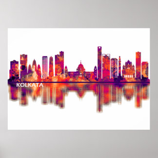 Poster Kolkata West Bengal Skyline