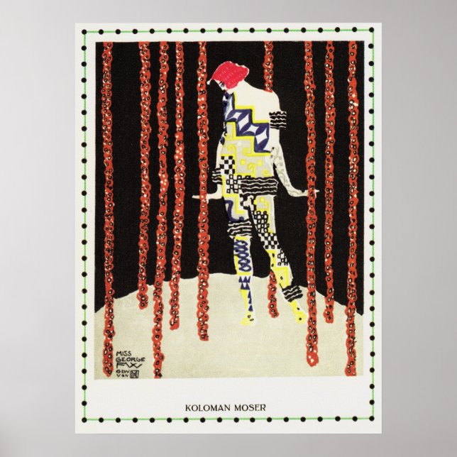 Pôster Kolo Moser - Dançarina Miss Olga George (Frente)