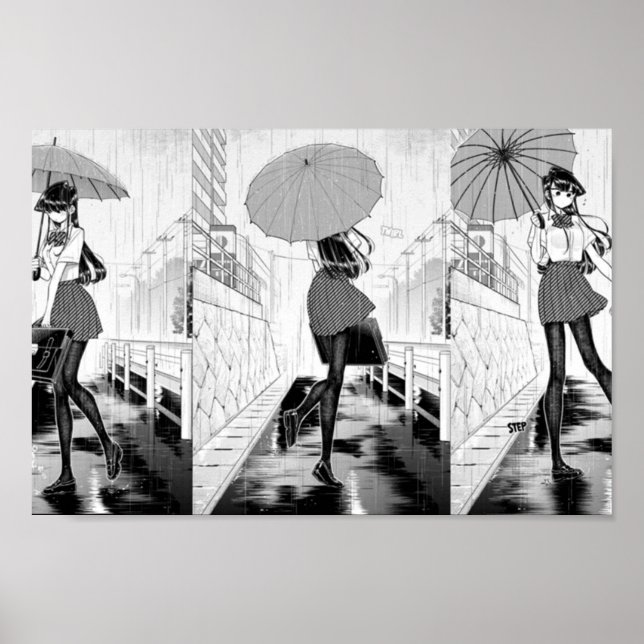 Poster Komi Umbrella Twirl Komisan wa Komyushou Desu (Frente)