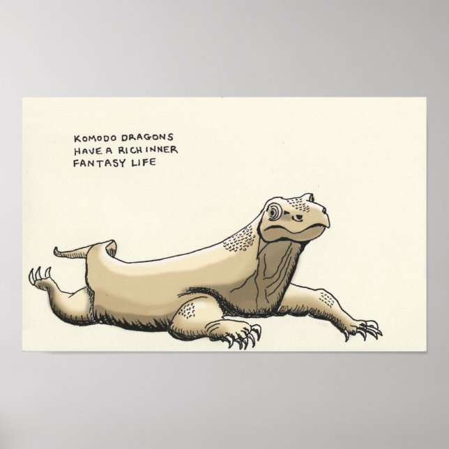 Poster komodo dragon trivia (Frente)