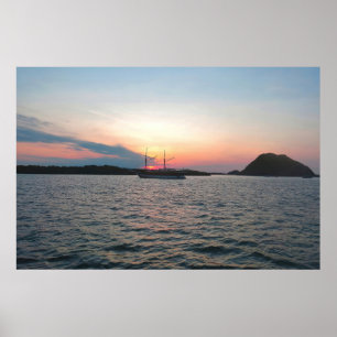 Poster Komodo Ship e Sunset