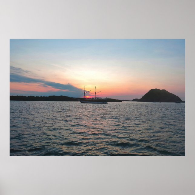 Poster Komodo Ship e Sunset (Frente)