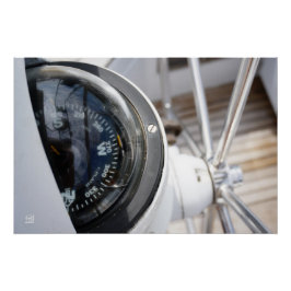 Pôster Kompas dat de richting geeft aan een avontuur. 