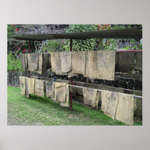 POSTER KONA COFFEE BOLSAS SECAS EM RACK - HAWAII